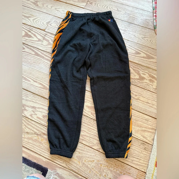Aviator Nation Black and Orange Track Pants